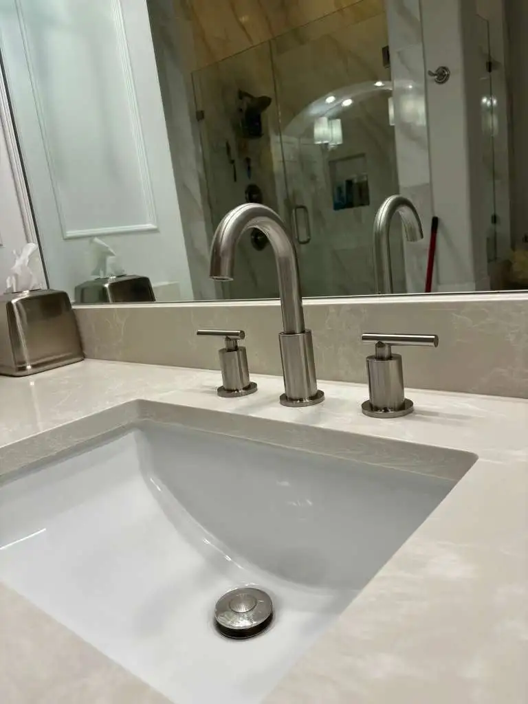 Clean bathroom faucet