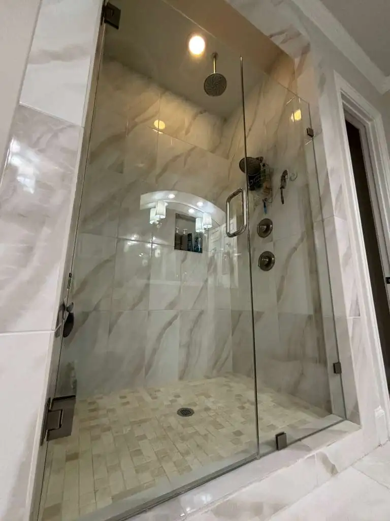 Sparkling glass shower